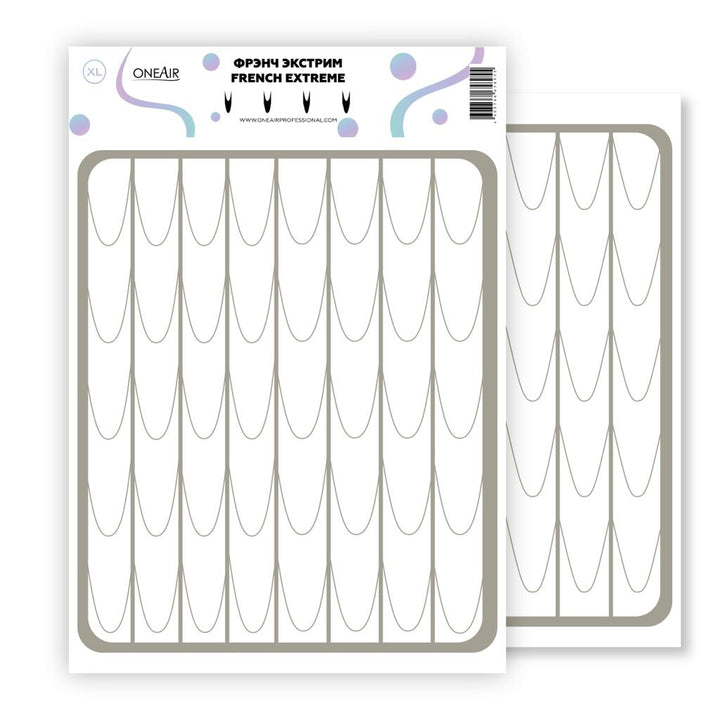 OneAir XL Extreme French Airbrush Stencils