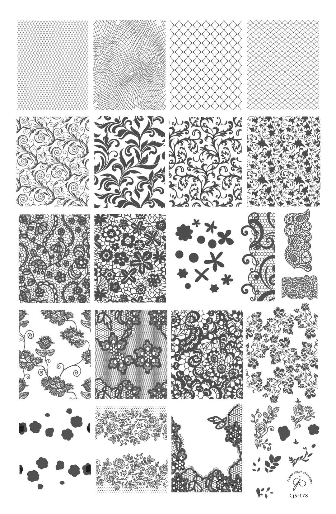 A Touch of Lace Etched Nail Stamping Plate