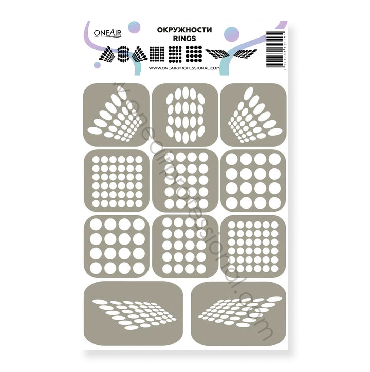 OneAir Rings Airbrush Stencils