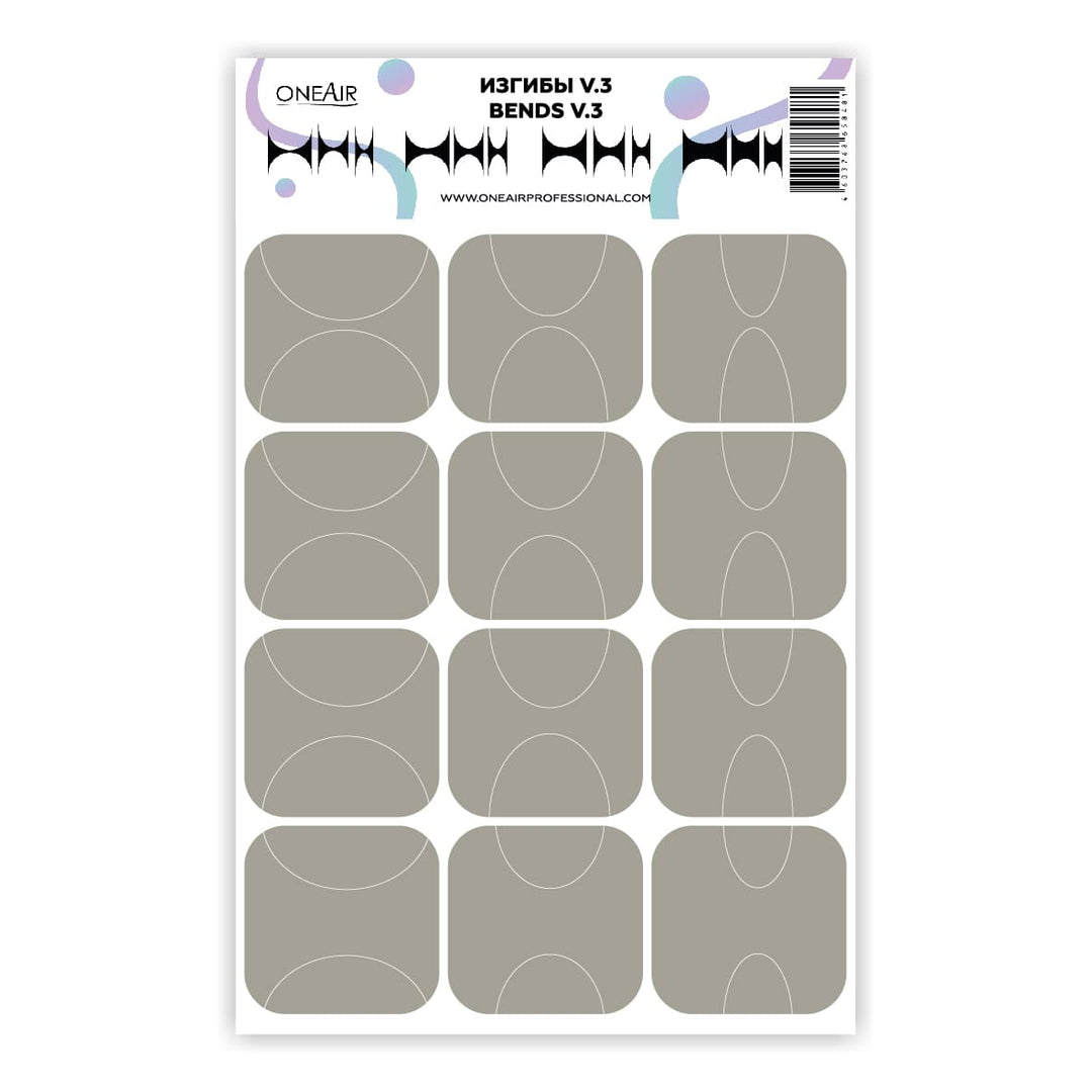 OneAir Bends V.3 Airbrush Stencils