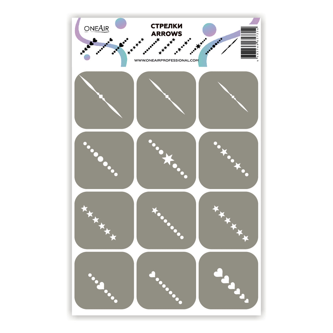 OneAir Arrows Airbrush Stencils