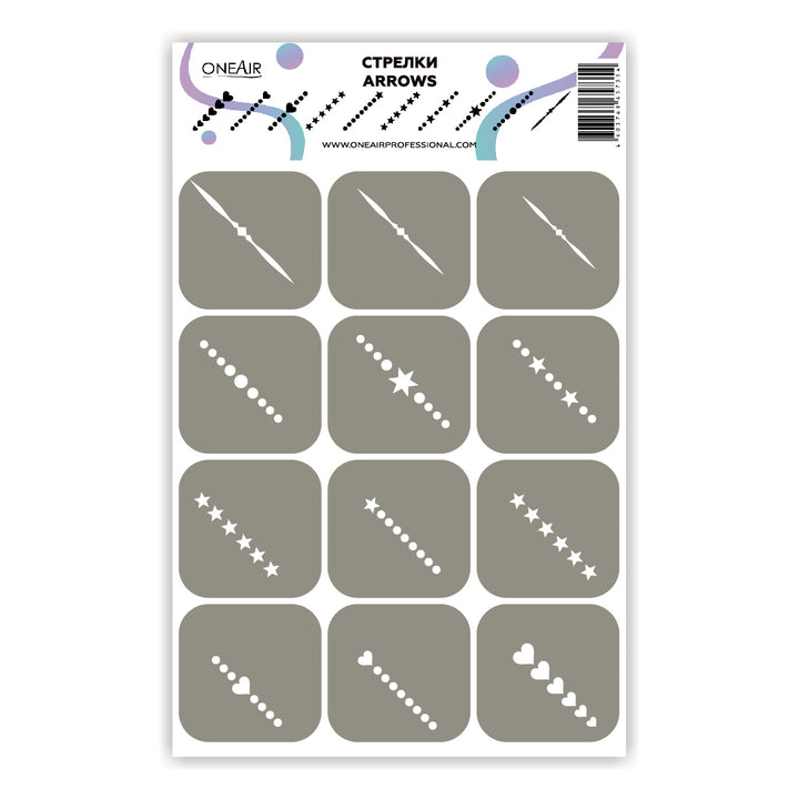 OneAir Arrows Airbrush Stencils