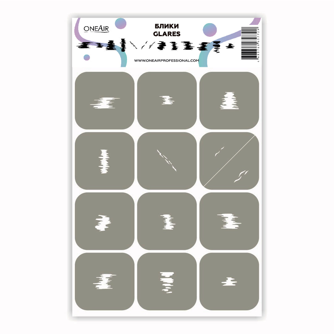 OneAir Glares Airbrush Stencils