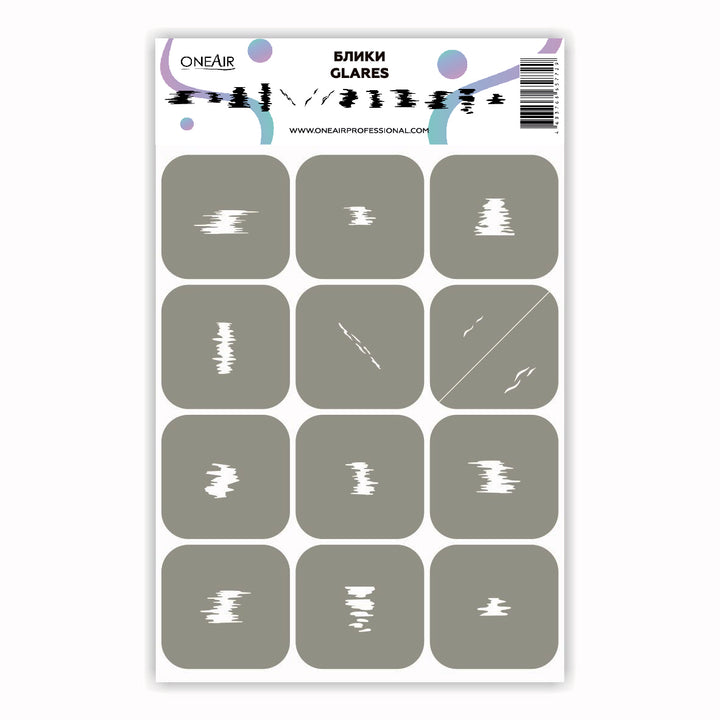 OneAir Glares Airbrush Stencils