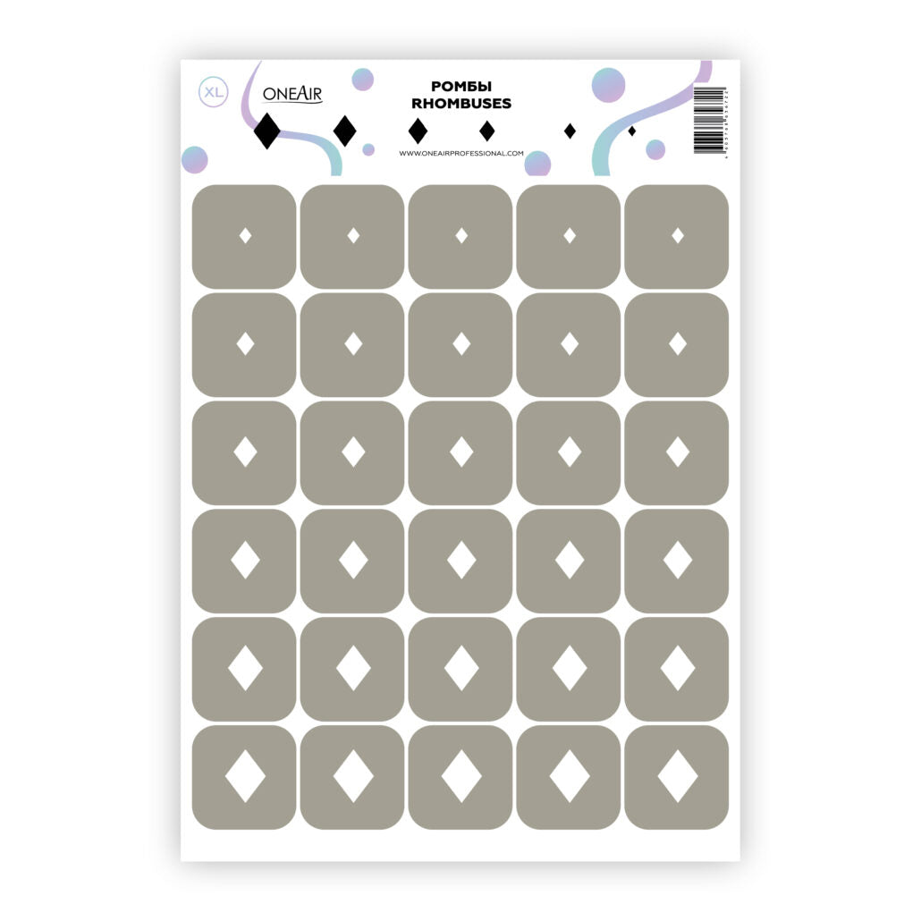 OneAir XL Rhombuses Airbrush Stencils