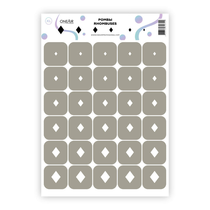 OneAir XL Rhombuses Airbrush Stencils