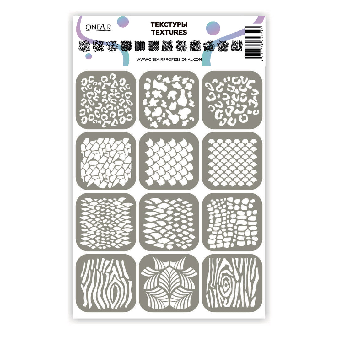 OneAir Textures Airbrush Stencils