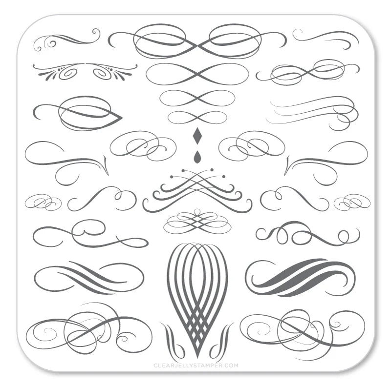 Victorian Flourish Etched Nail Stamping Plate