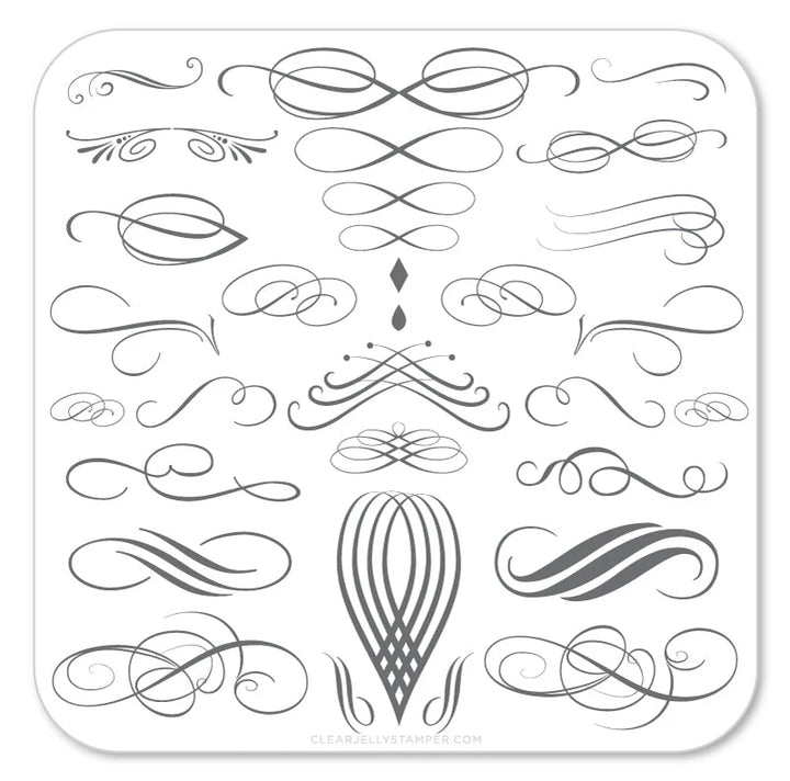 Victorian Flourish Etched Nail Stamping Plate